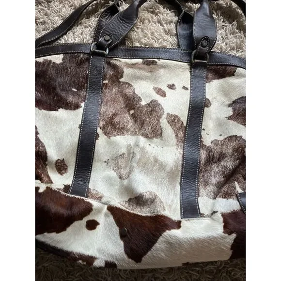 Cavalcanti Cowhide Leather Made in Italy Large tote duffel bag - Picture 4 of 16